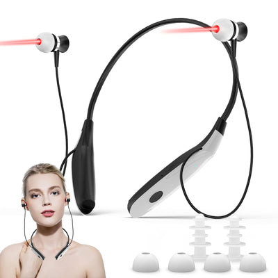 Red Light Therapy Device for Nose & Ears 650nm Portable Red Light Ear Therapy Device 2 in 1 Laser Therapy Device Kit With Ear Canal Silicone Cover and Nasal Silicone Sleeve